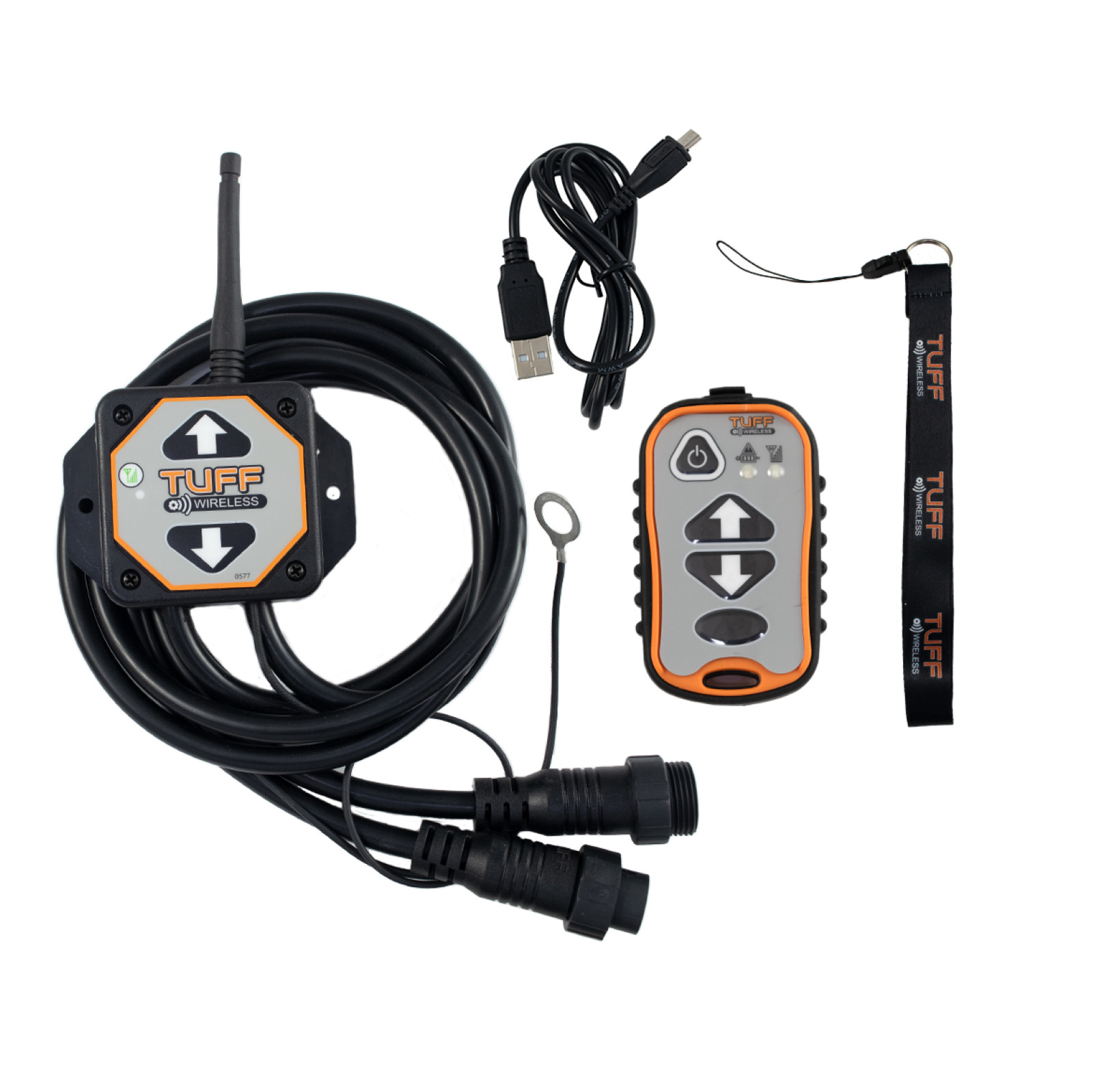 TUFF 2 Button Wireless Remote Kit for Dump Trailers w/ KTI Hydraulic Pump System