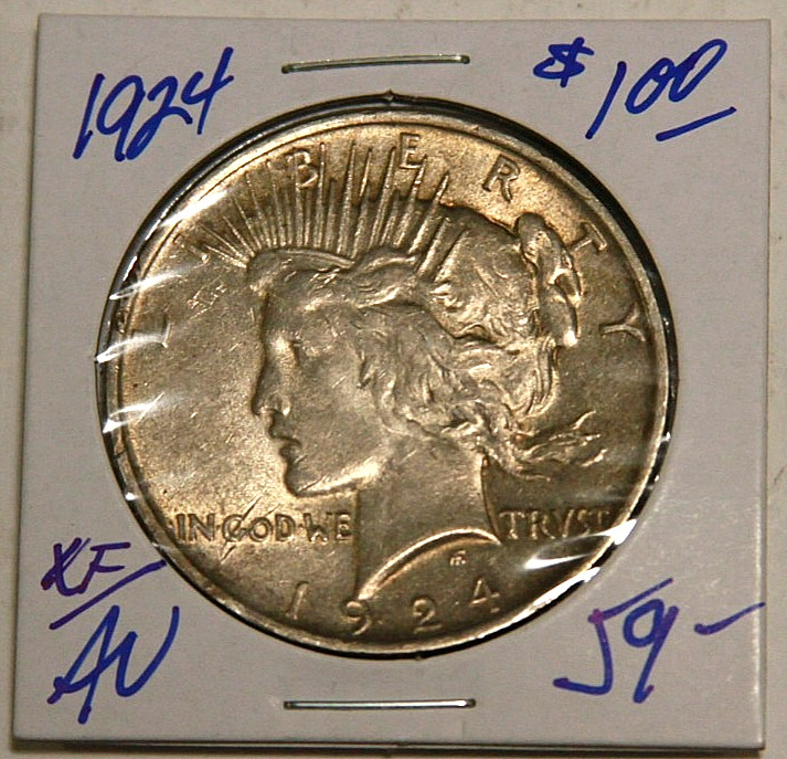 🔥1924-P Peace Silver Dollar XF/AU💰90% Silver $1 Coin🚚FREE SHIPPING!