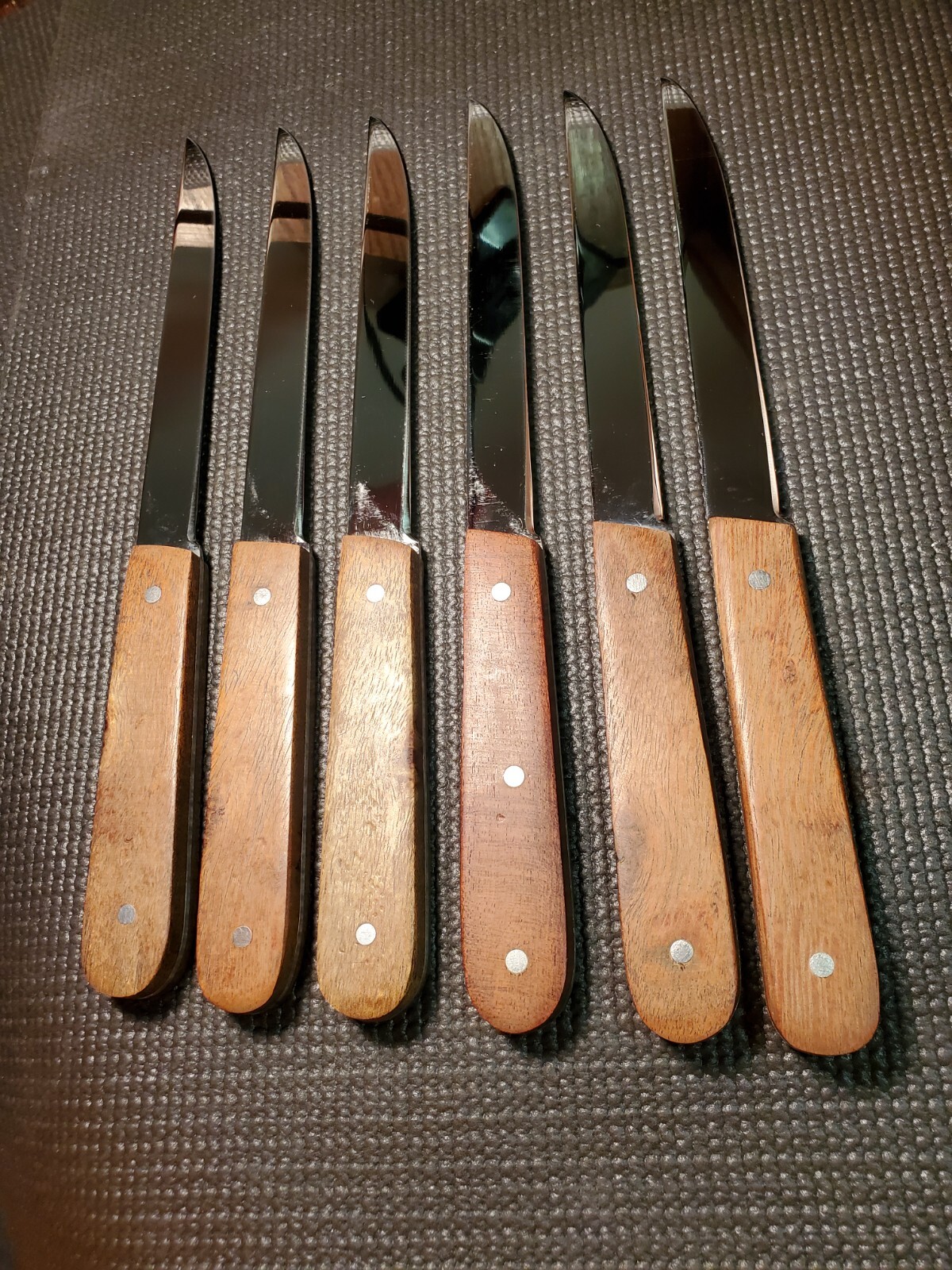 SET of 6 - CUSTOM - Steak Knives by LKW ( Leavenworth Knife Works ) VERY NICE‼️