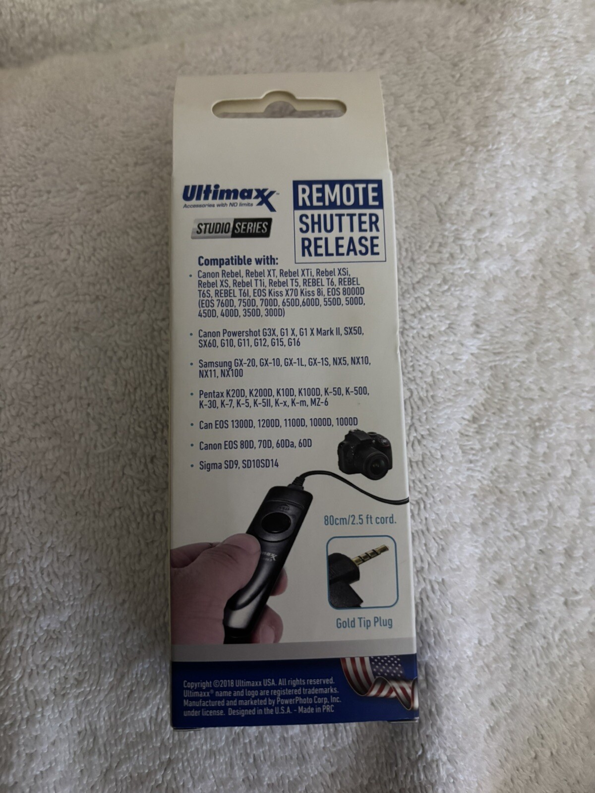 Ultimaxx UM-RS-60E3 Remote Shutter Release For Canon Samsung Pentax Sigma