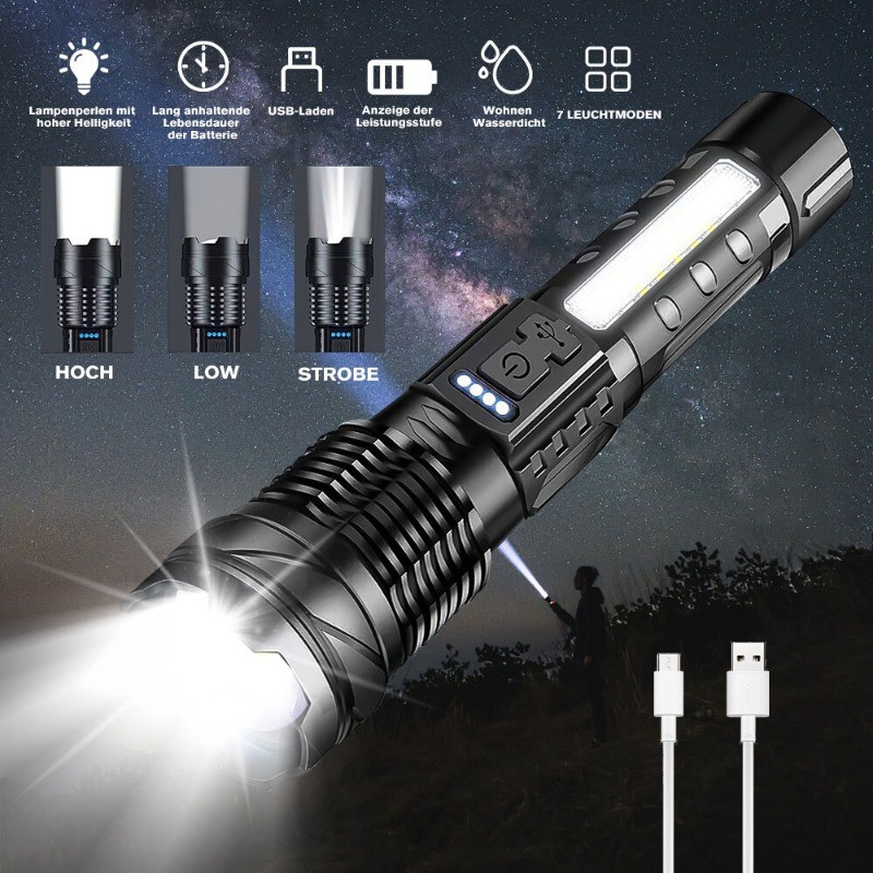 35000000 Lumen Super Bright LED Tactical Flashlight Rechargeable Work Light Lot