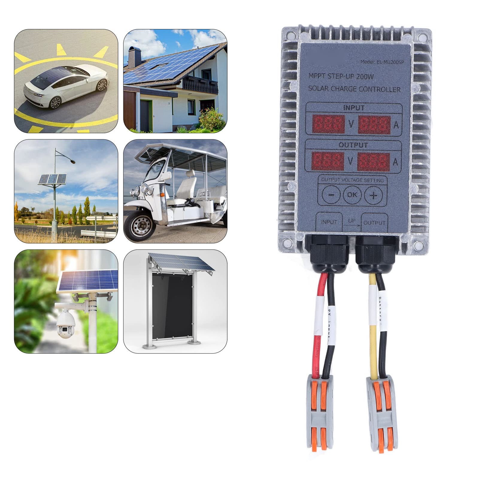 Diydeg Solar Controller Boost Mppt 2485V Voltage Led Display Adjustable Solar