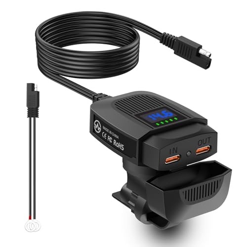 30W Motorcycle USB C Charger - Fast Charging & Reverse Charging with USB C