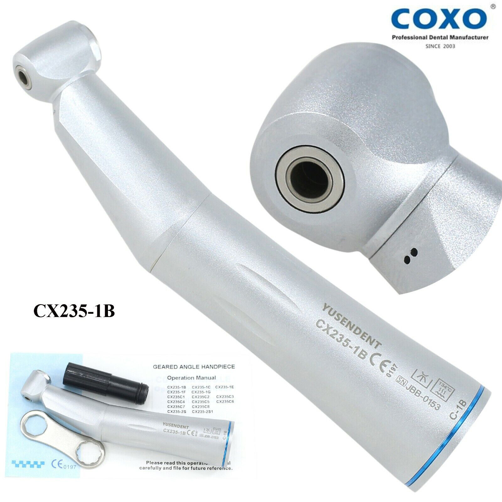 COXO Dental Contra Angle Handpiece Low Speed Inner Water NSK S MAX M25L CX235-1B