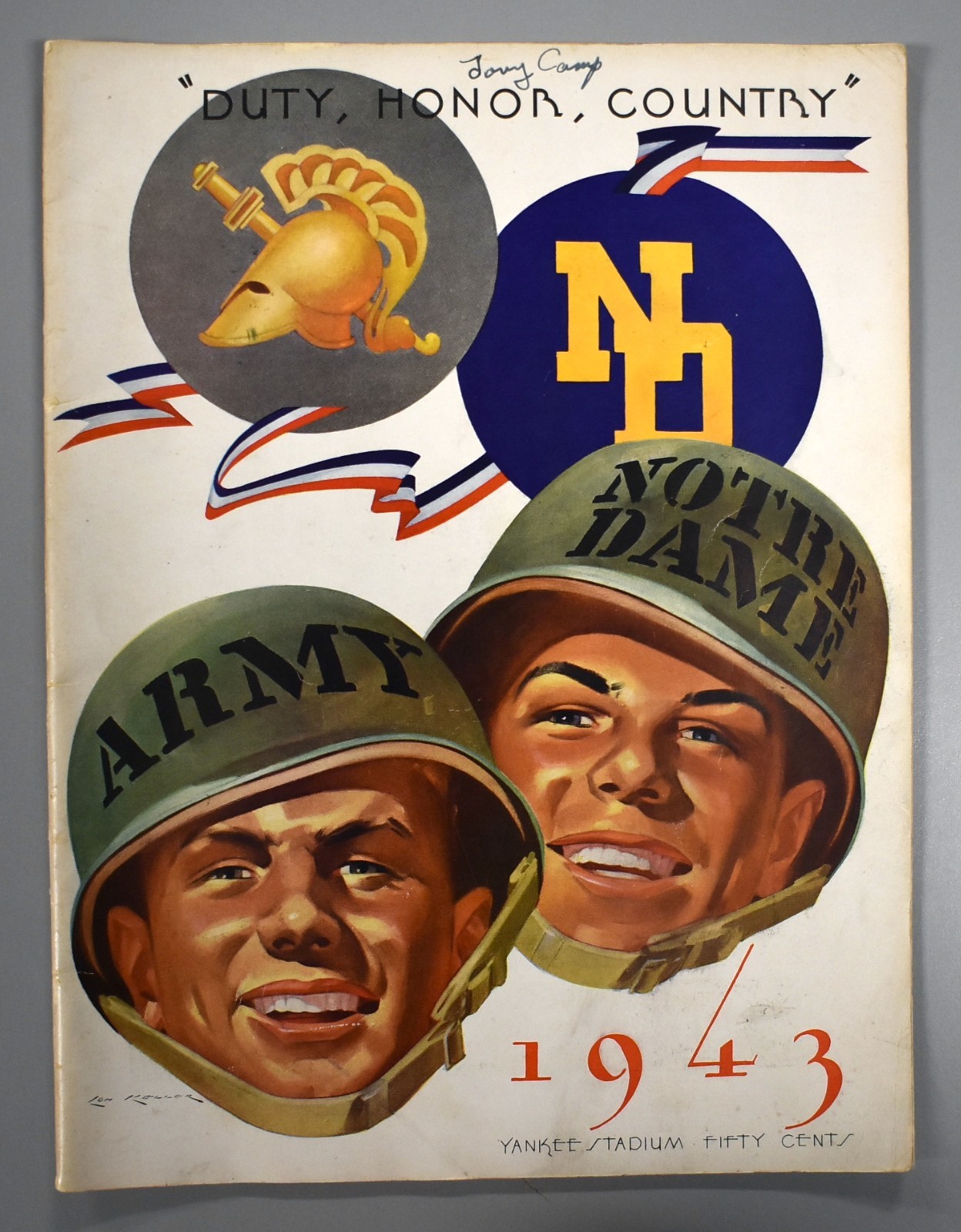 Army vs Notre Dame November 6th 1943 Official Game Program Yankee Stadium