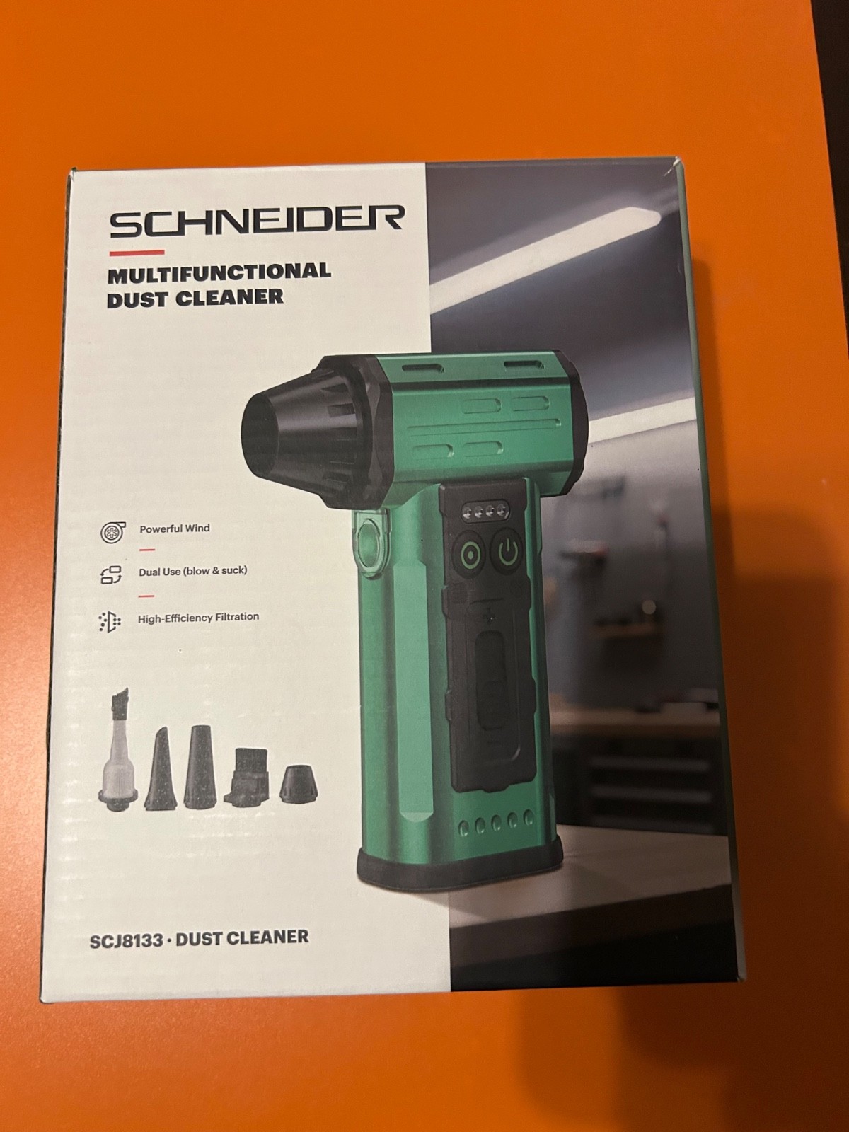 schneider rechargable dust blower fan