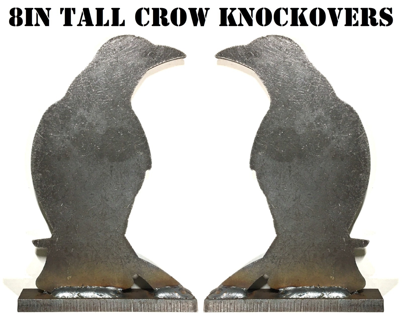 Steel Shooting Targets Crow Silhouette Knockovers .22LR Pistol/Rifle Plates