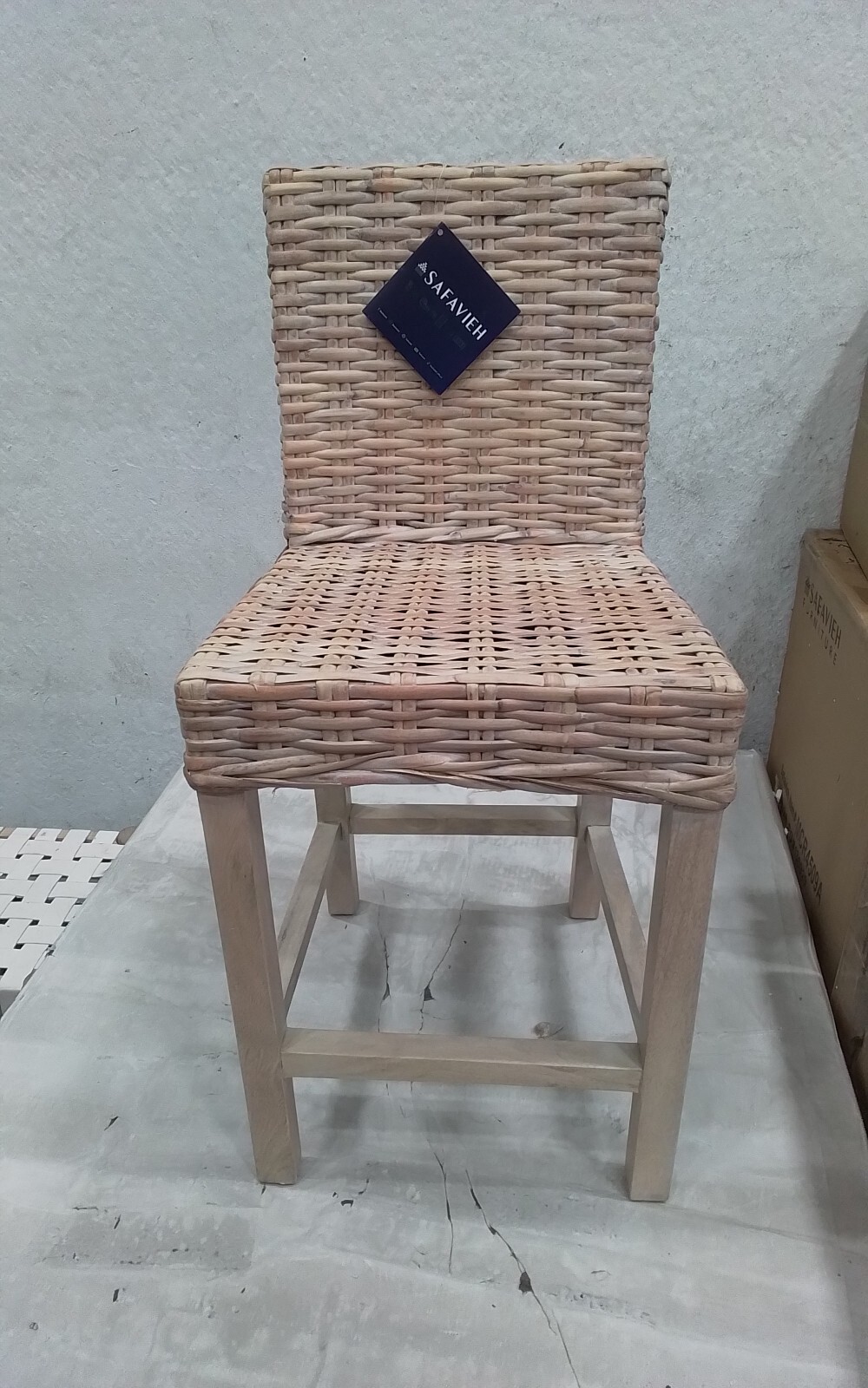 Safavieh TOBIE RATTAN COUNTER STOOL, Reduced Price 2172737592 BST6501D