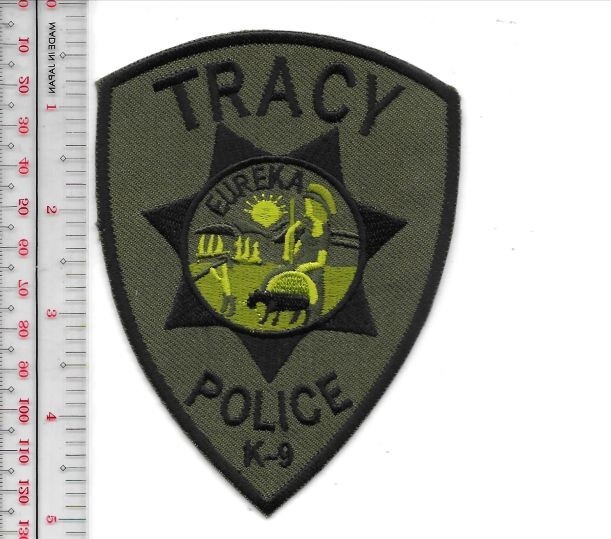 K-9 Police California Tracy Police Department Canine Unit Officer & Dog NO TARIF