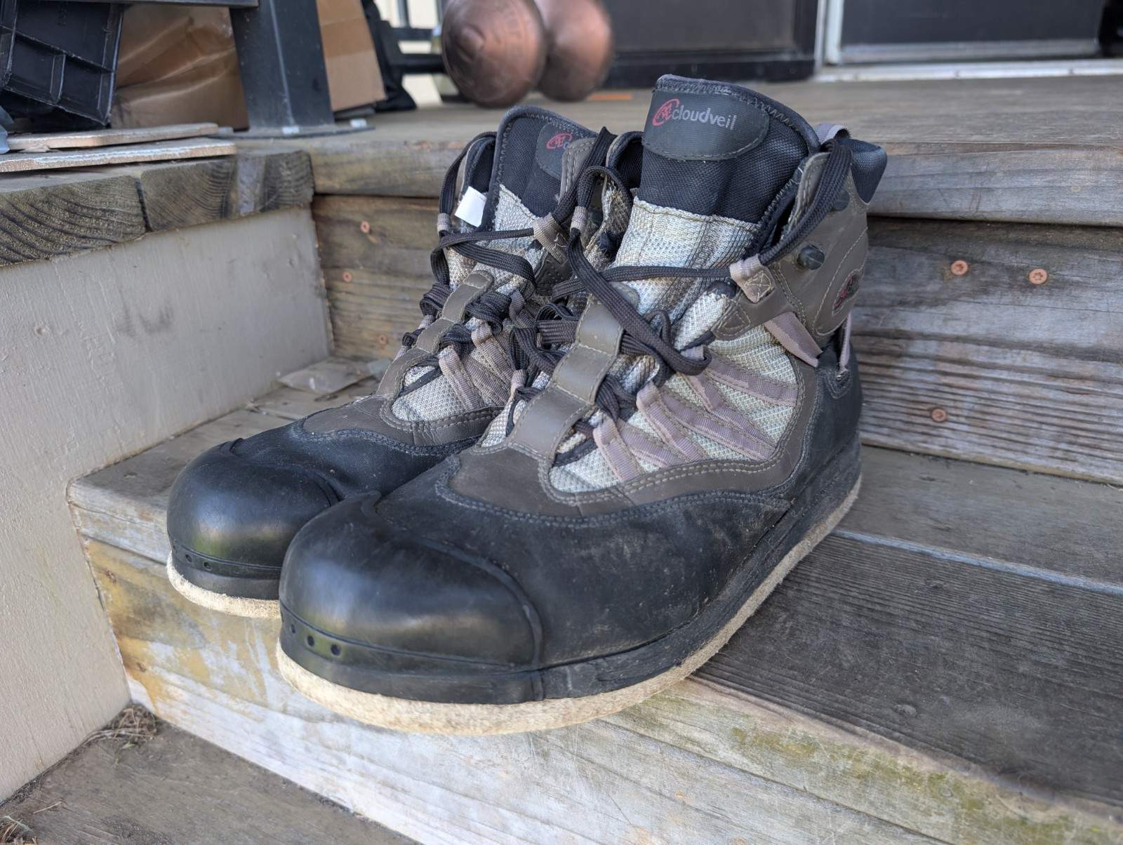Cloudveil 8X Wading Boots Mens 12 Fishing Lace Up Felted Angling Fly Fishing