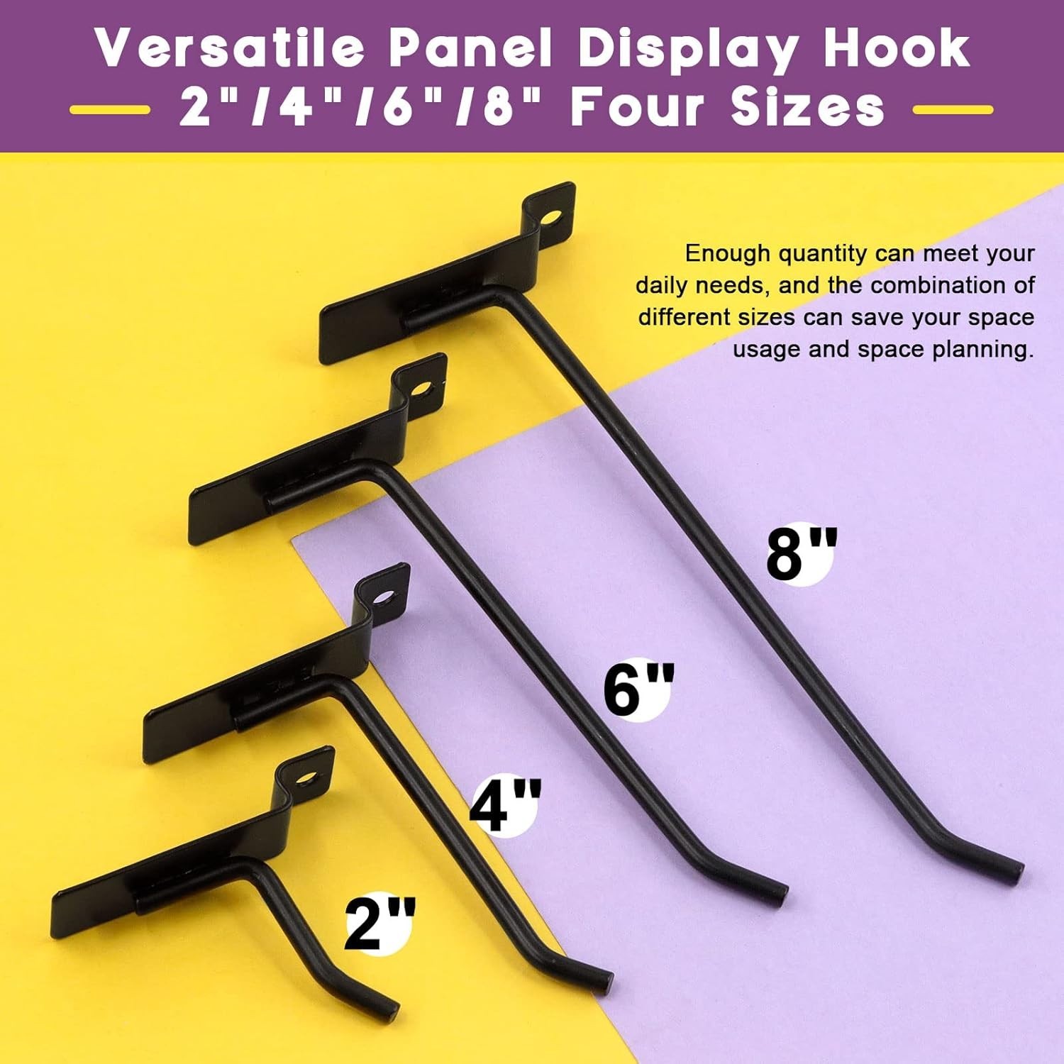 20 Heavy-Duty 4-Inch Slatwall Hooks Set - Durable Garage Organization Solution