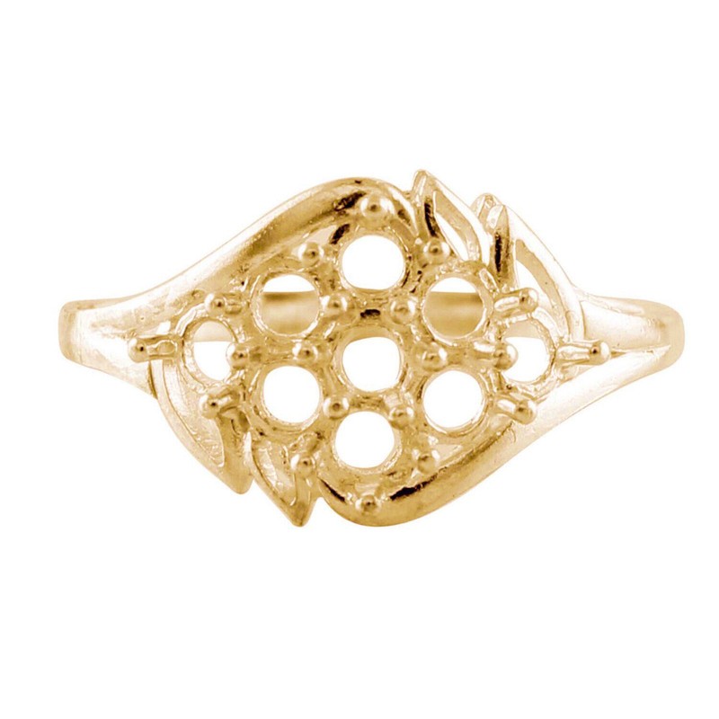 Semi Mount 3MM Round Shape Cabusion Cut Ring Sterling Silver Jewelry