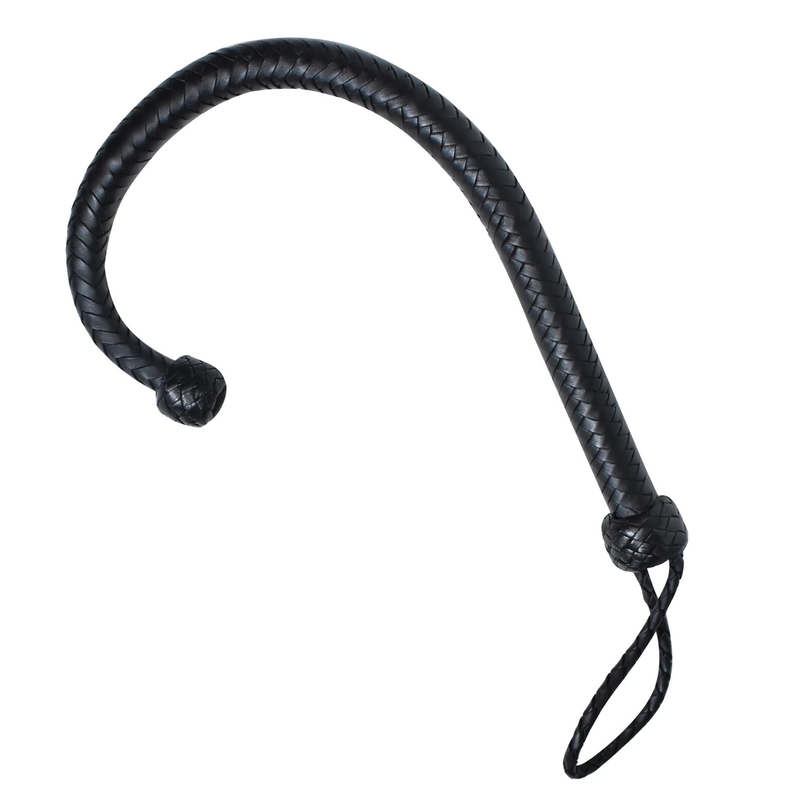 Real RIDING CROP WHIP  23 inches Black Leather Functional Horse Costume Prop