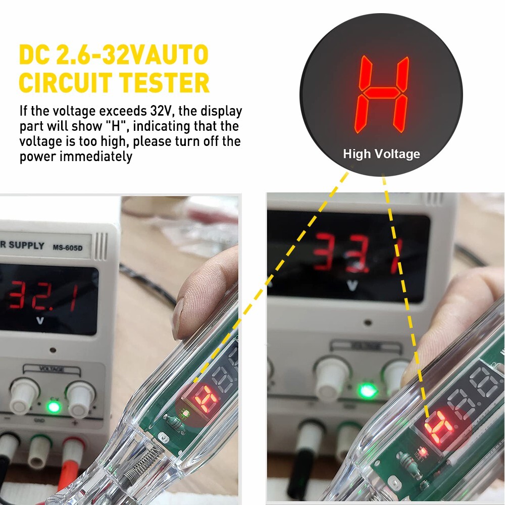Car Circuit Tester Pen Auto Fuse Test Probe Light Tool For 6V 12V 24VDC Voltage
