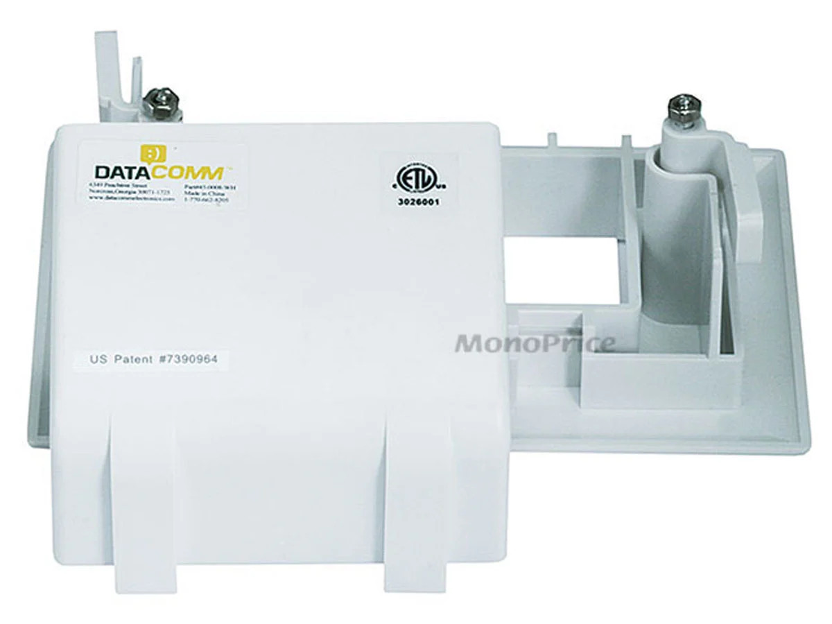 Monoprice Easy Mount Low Voltage Cable Recessed Wall Plate - White