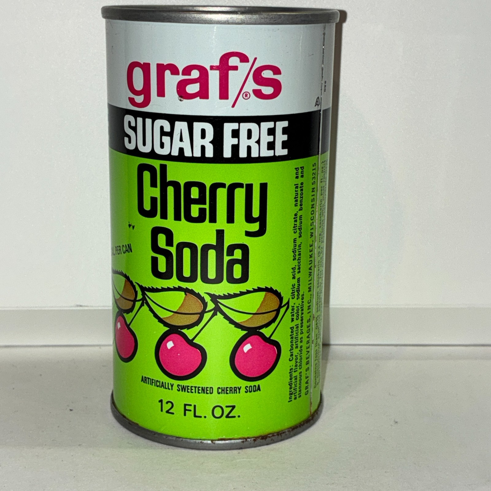 Graf's Sugar Free Cherry Soda can