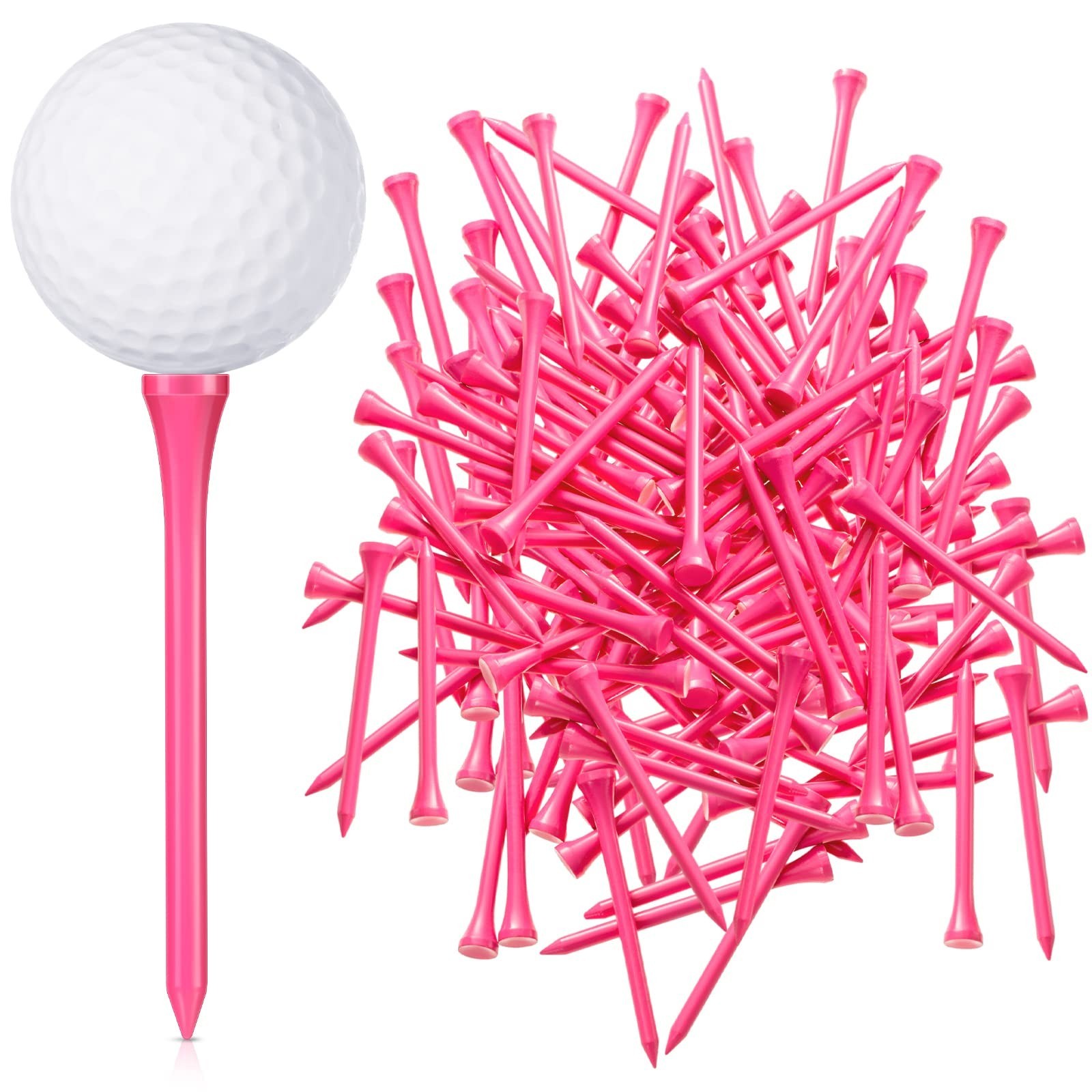 Jenaai 200 Pcs Golf Tees Bamboo Golf Tees Professional Golf Tees Bulk for Wom...