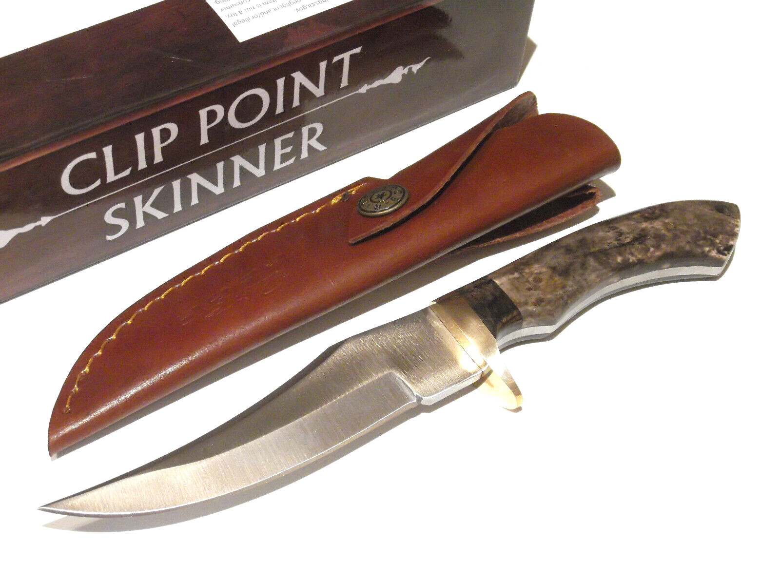 Rite EDGE DH8012 SKINNER Brown smooth bone full tang knife 8 3/8" overall PA8012