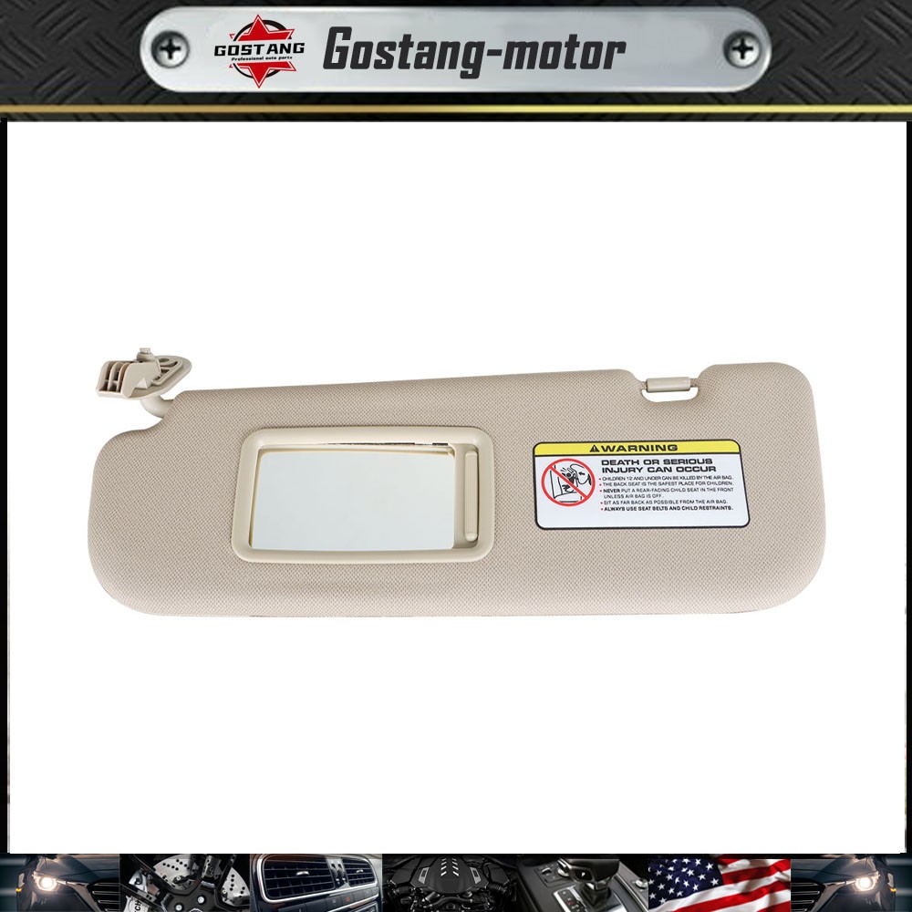Sun Visor&Makeup Mirror Beige Right Passenger Side For 11-15 Hyundai Elantra MD