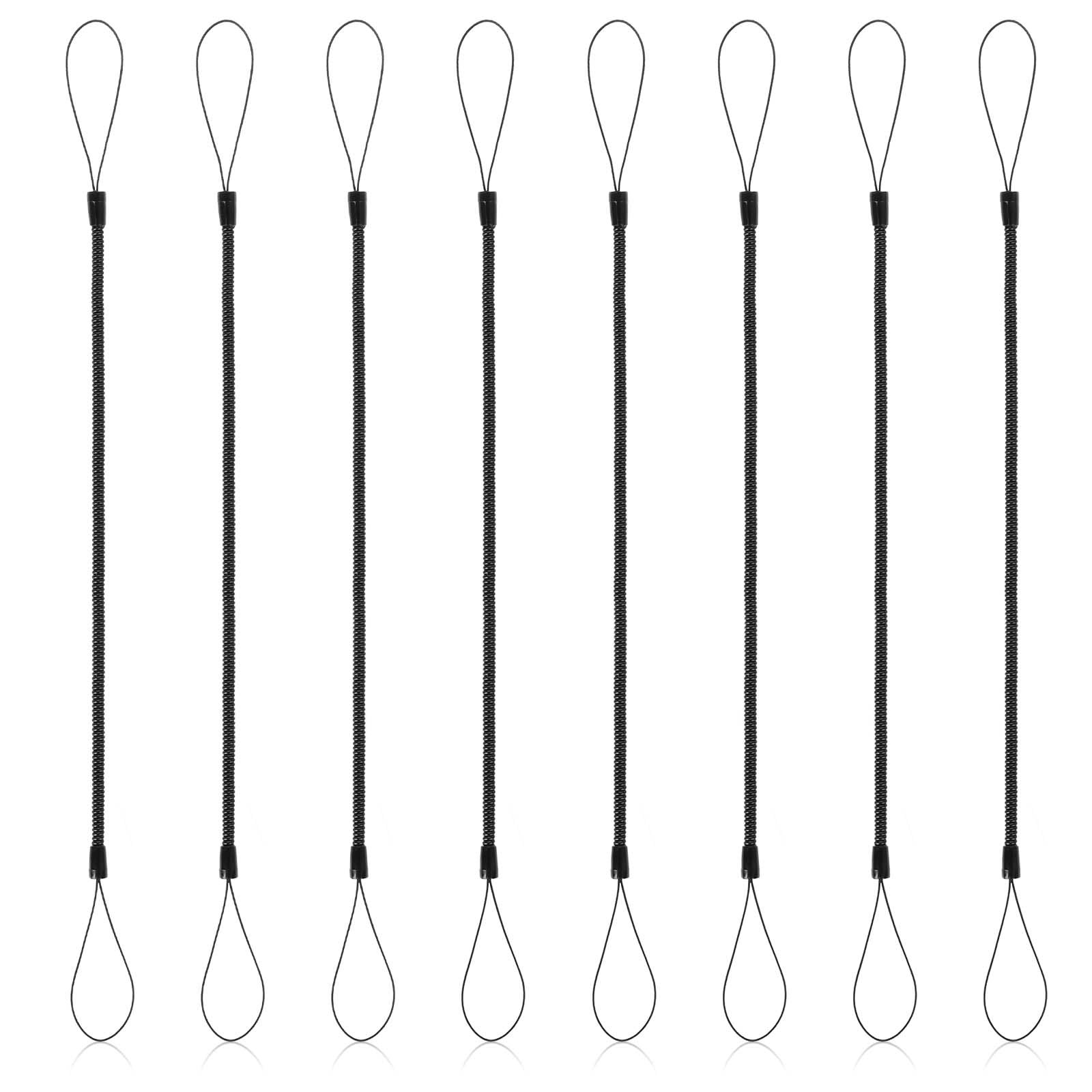 8 PCS Elastic Lanyard Tether Retractable Spring Coil Strap Pens Coil Spring S...