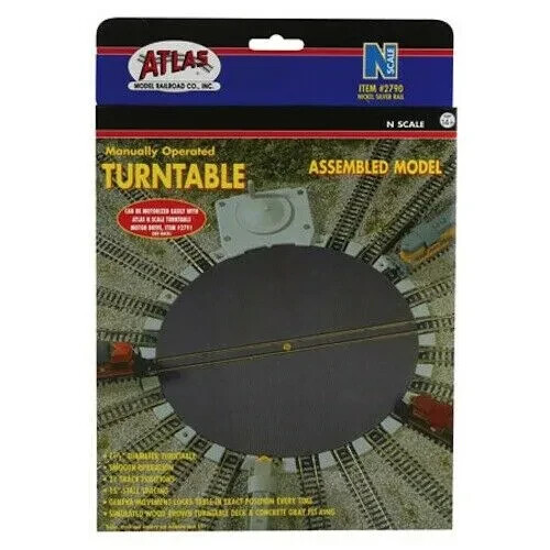 Atlas N Scale ~ New 2024 ~ Manual Turntable ~ Can Be Motorized ~ 2790