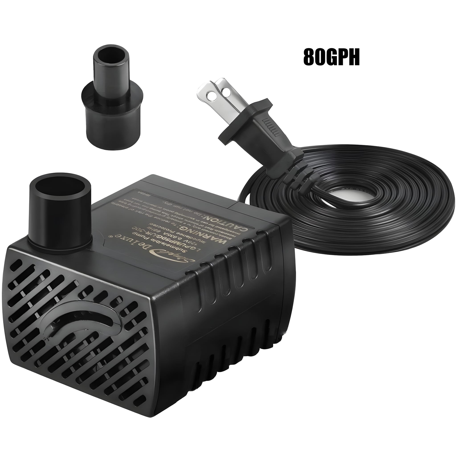 80/550GPH Submersible Pump with Adjustable Flow for Aquariums Fish Tank