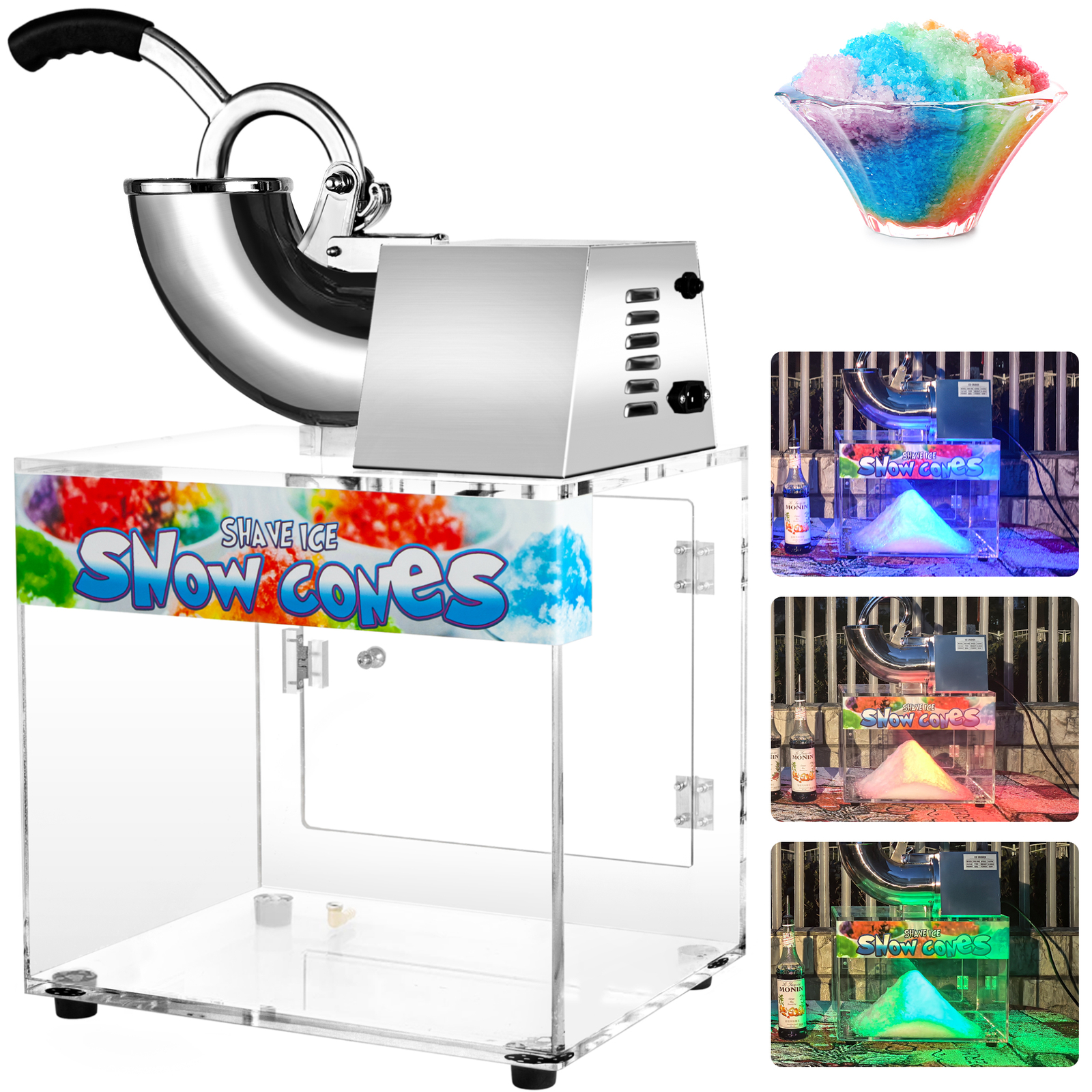 48L Large-Capacity Ice Shaving Machine,Shaved Ice Machine Suitable for Gathering