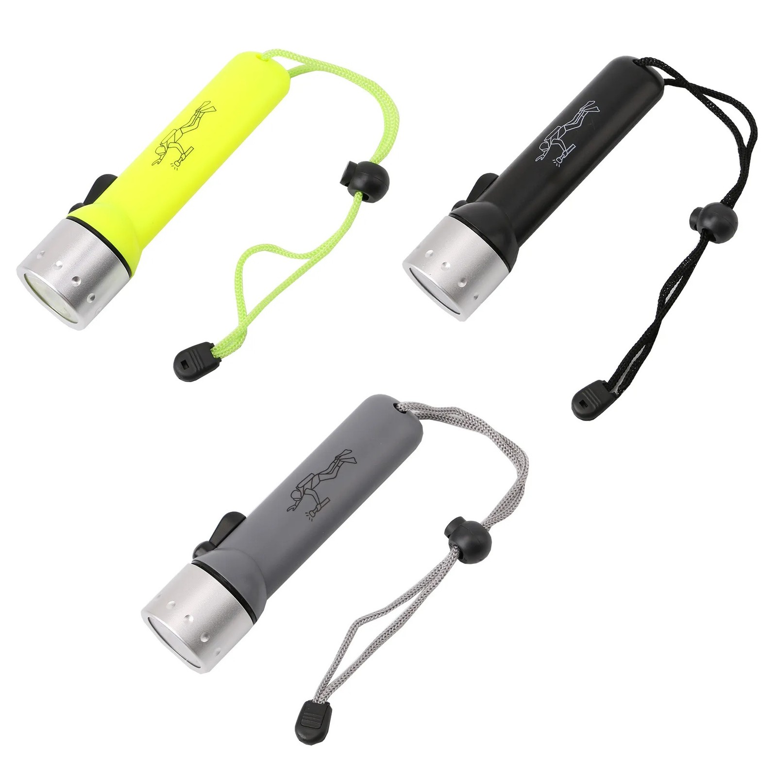 LED Diving torch Frogman dive flashlight flick switch 300 Lumens waterproof