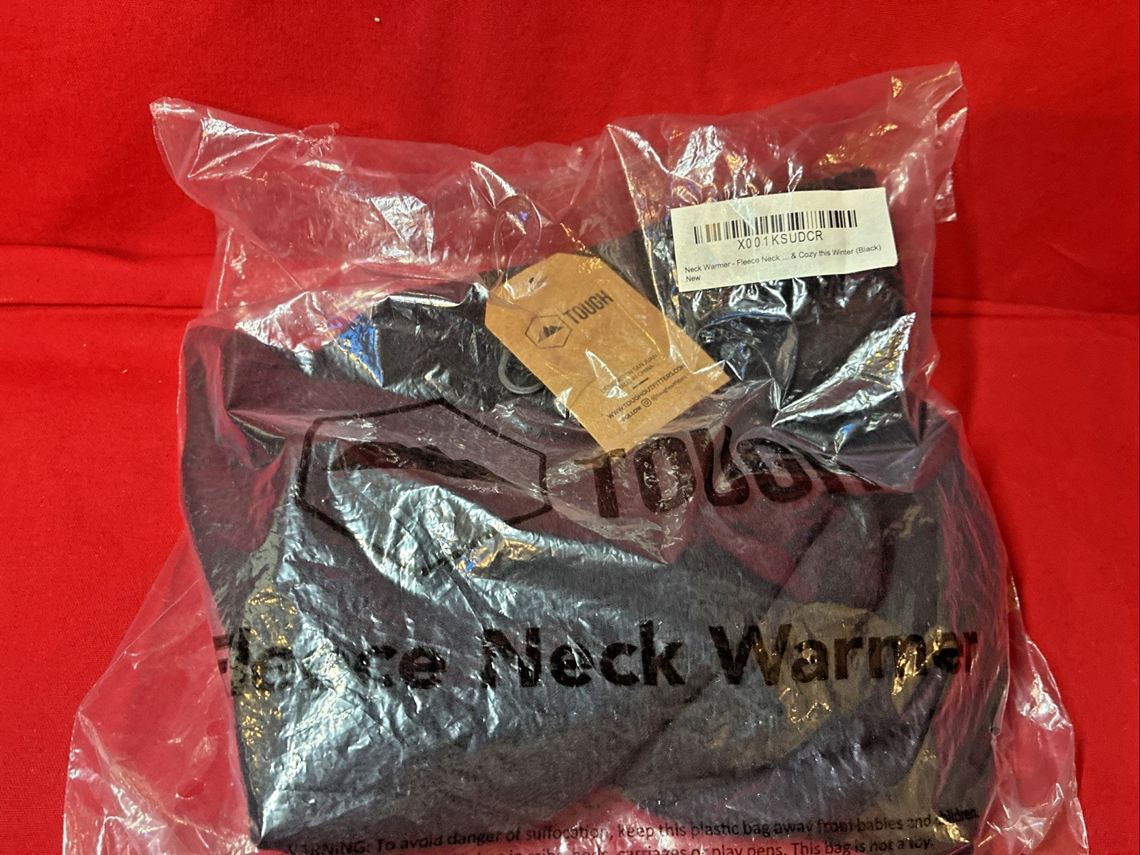 Tough Headwear Neck Warmer - Ski Women Men One Size, Solid Black