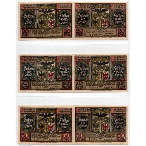 1921 Germany Spree Notgeld Set of 12 Notes (636)