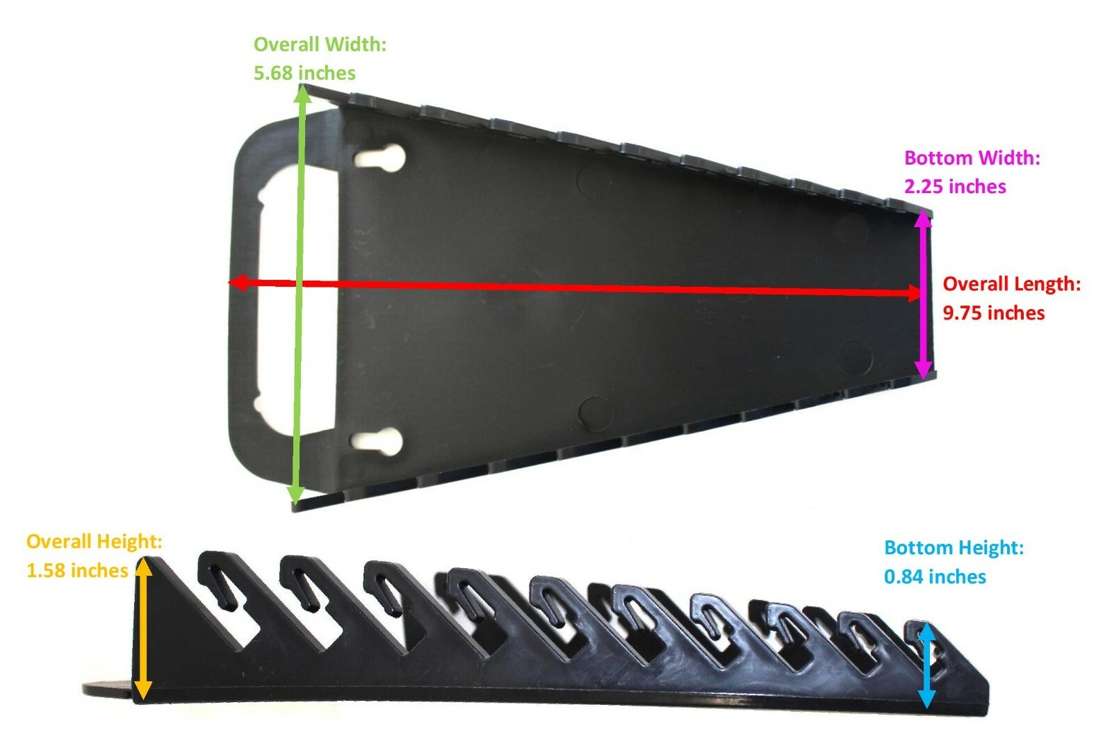 10-Tool Gripper Wrench Organizer Tool Tray Kit