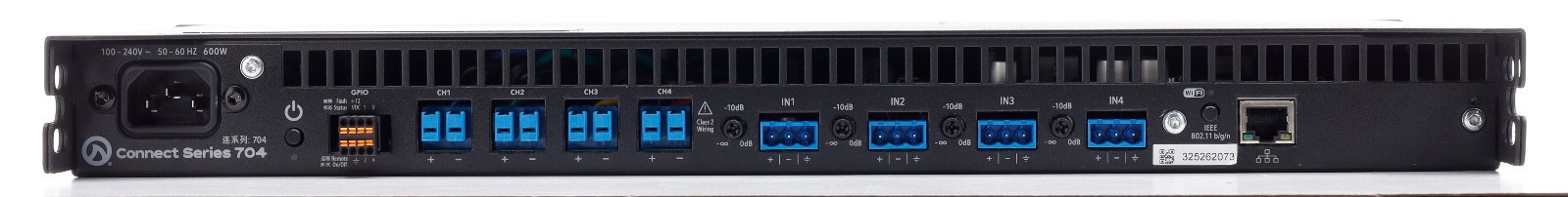 LEA Professional Connect 704D 700W 4-channel Power Amplifier w/Dante - Rackmount