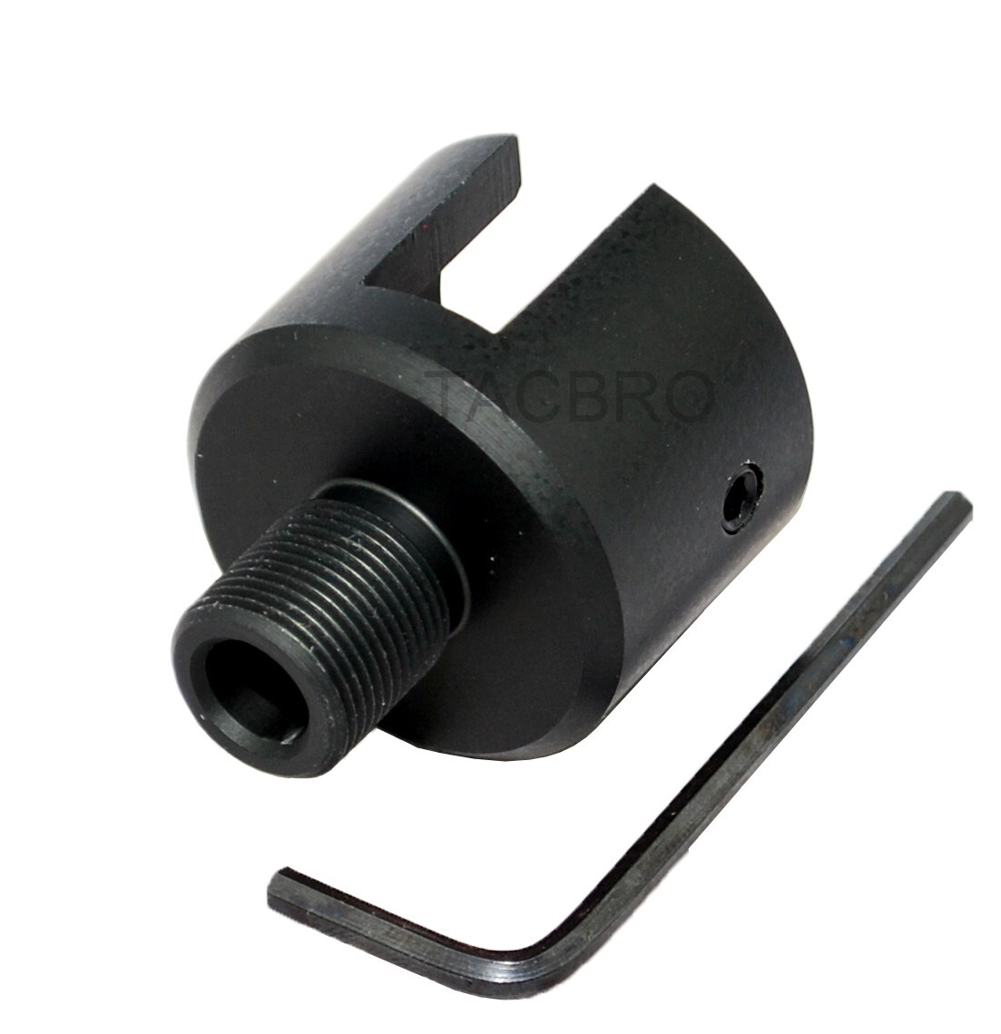 Black Aluminum Ruger .22 Mark 1,2,3 (Bull) 1/2x28 TPI Muzzle Brake Adapter