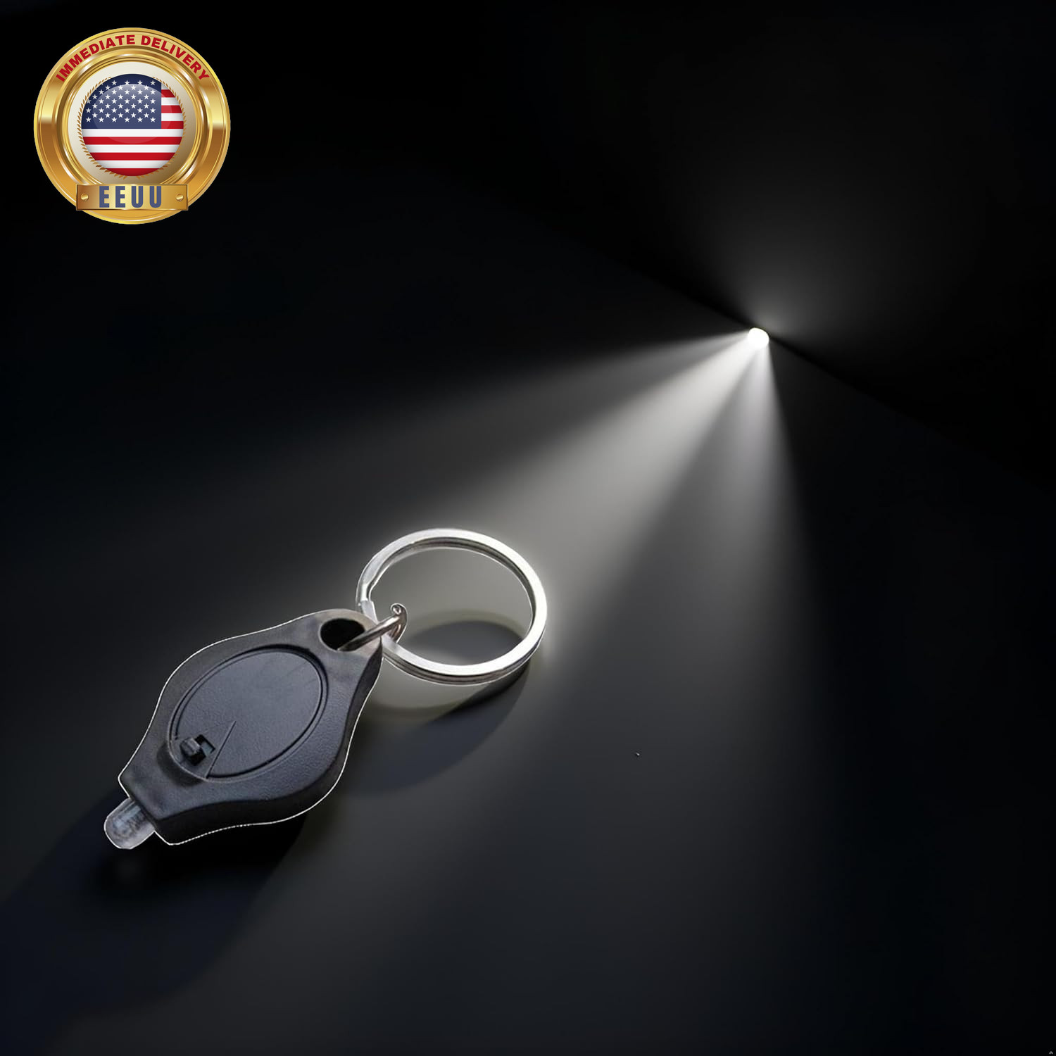 Black Mini Flashlight Keychain Keychain Lightweight Mobile Black Durable and Att