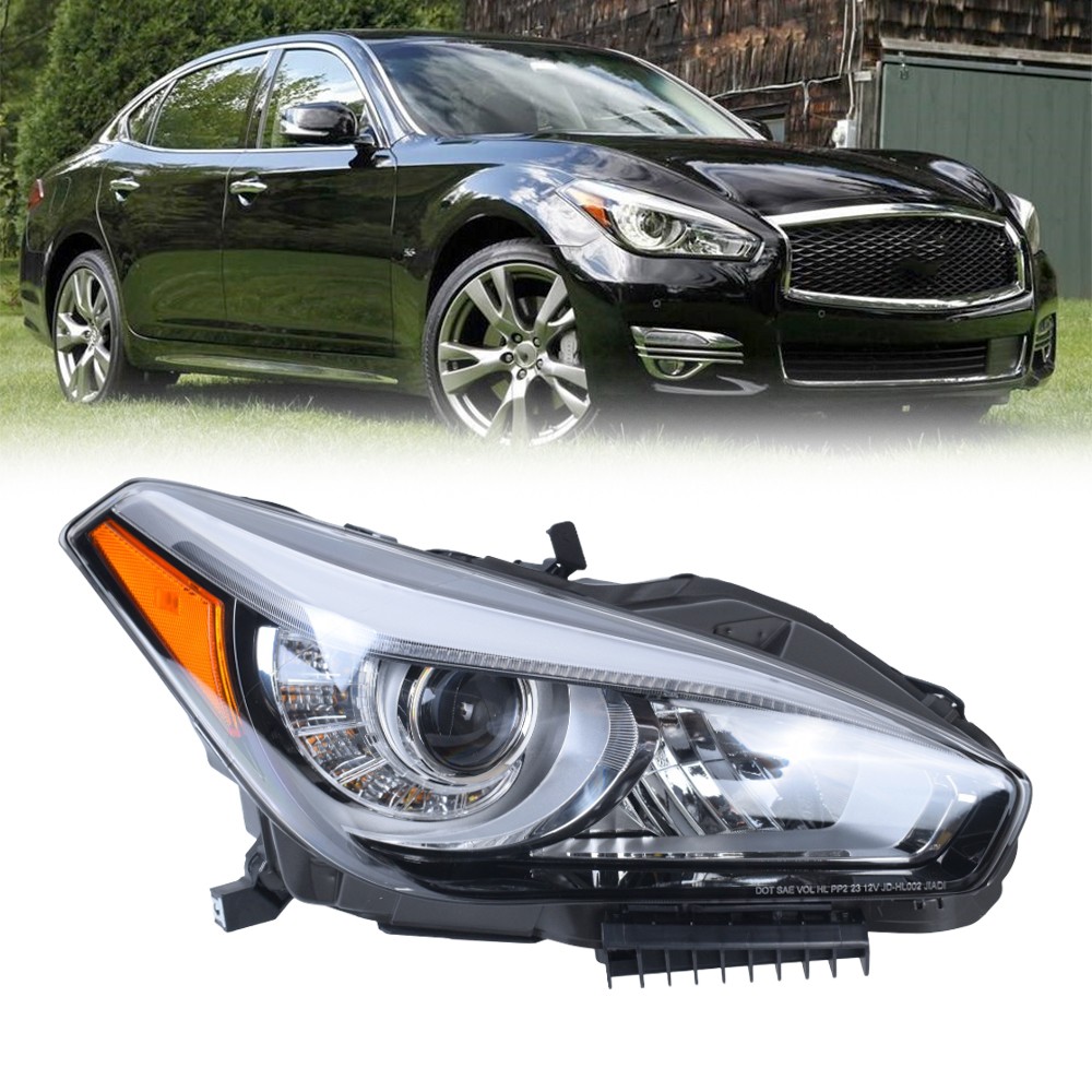 For 2015 2016 2017 2018 2019 Infiniti Q70 Non AFS Right Passenger Headlight Lamp
