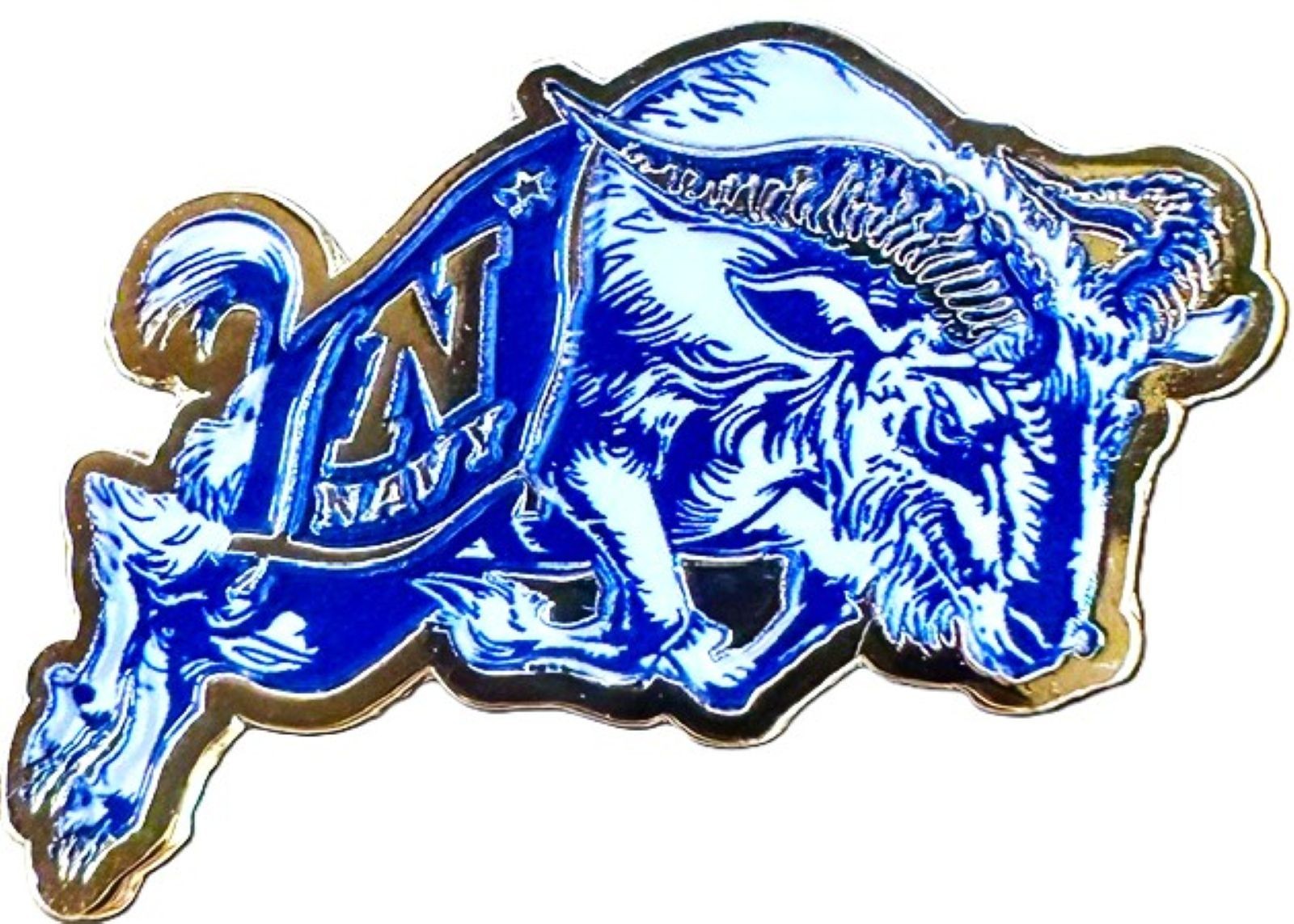 Navy Goat in Gold/Silver Hat Tac or Lapel Pin
