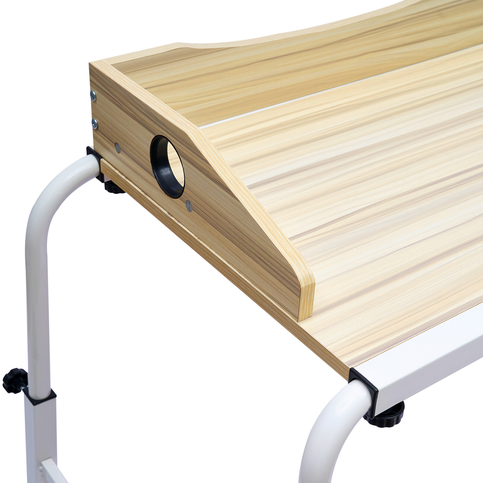 Overbed Table With Wheels Adjustable Over Bed Desk Multi-Functional Table Home