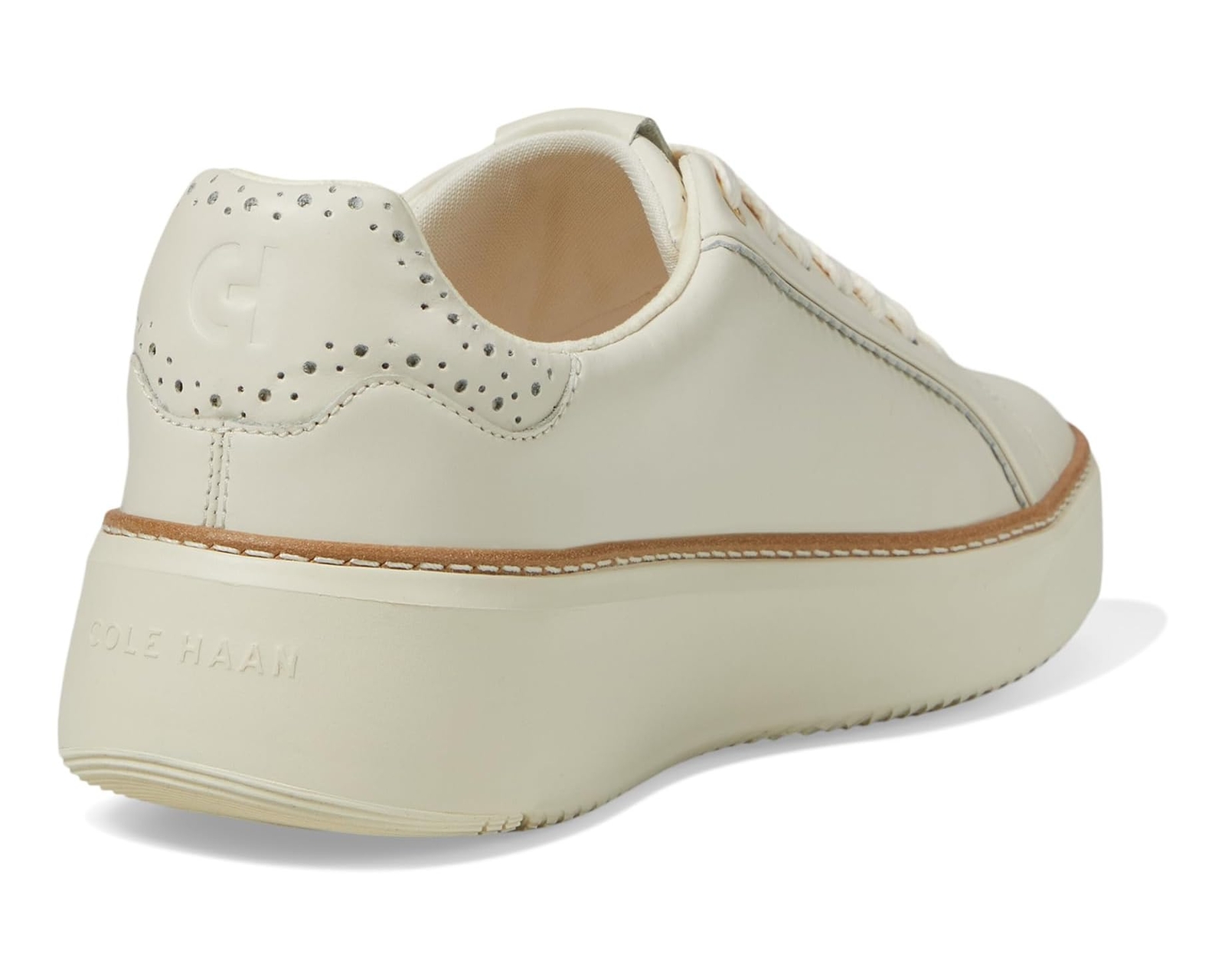 Cole Haan Women's Grandpro Topspin Sneaker W30202 Ivory/Perf/Scallop