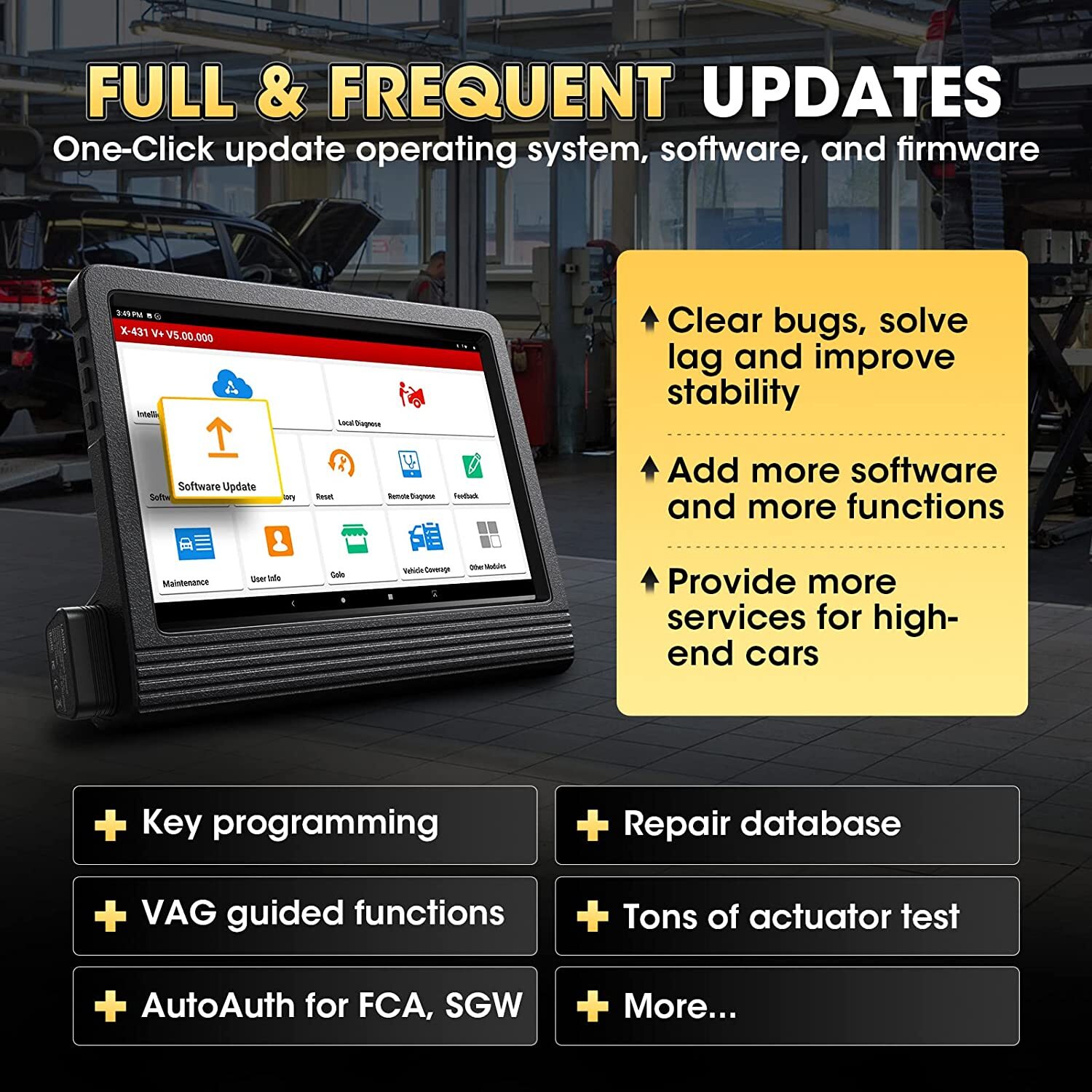 LAUNCH X431 V+ Elite Bidirectional Scanner Tool Car Diagnostic Scanner Coding
