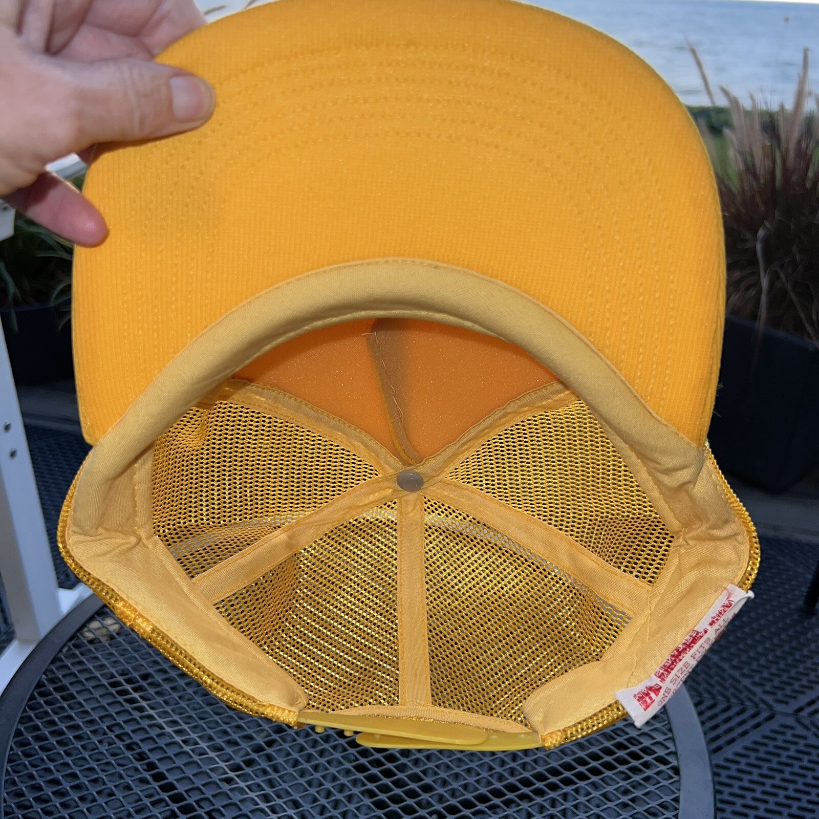 The Great Wall Yellow Foam Truckers Hat Cap Snapback EUC