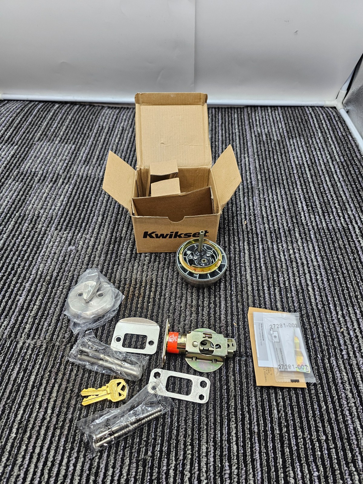 Kwikset 817 15 SMT RCAL UL RCS/5303 Deadbolt Lock Smart Entry Key Satin Nickel