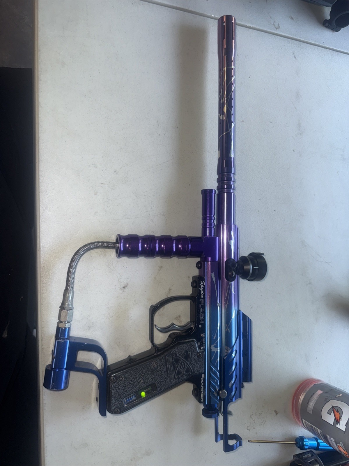 Spyder Flash Electronic Semi-Auto Paintball Marker Blue & Purple