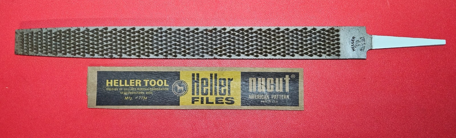 Vintage Heller 14" Nucut Wood Rasp File 1960s, 17.5" OAL Made In USA - NEW