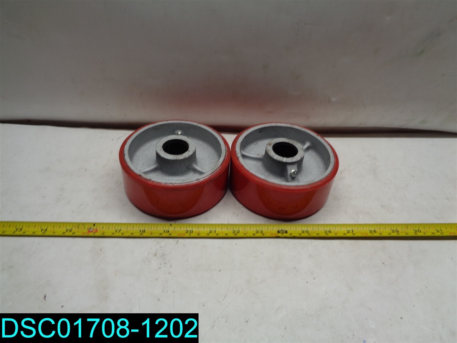 QTY=2: Global Industrial 5" x 2" x 1" Polyurethane Wheel With Grease Insert