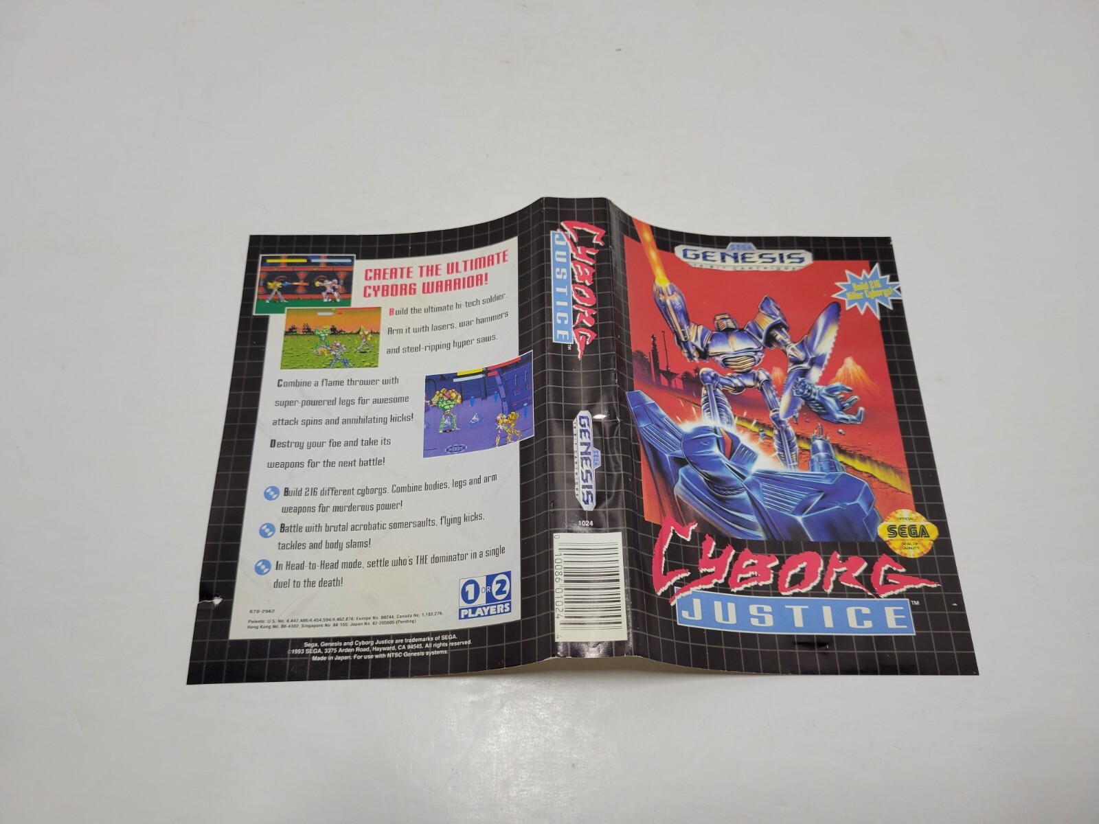 Cyborg Justice Sega Genesis (Cover Artwork Only)