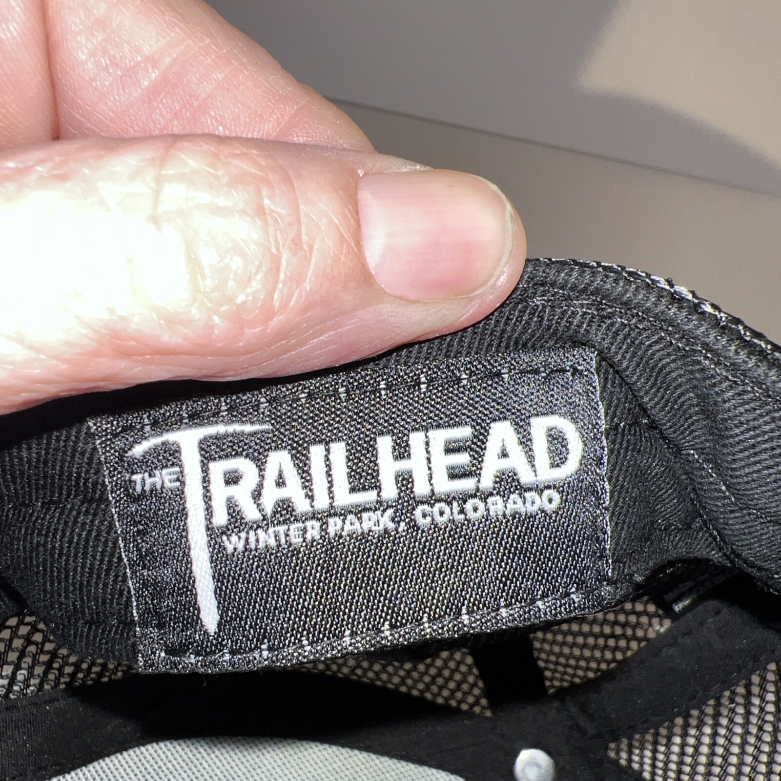 The Trailhead Winter Park Colorado Mint/Black Trucker Hat Cap Snapback EUC