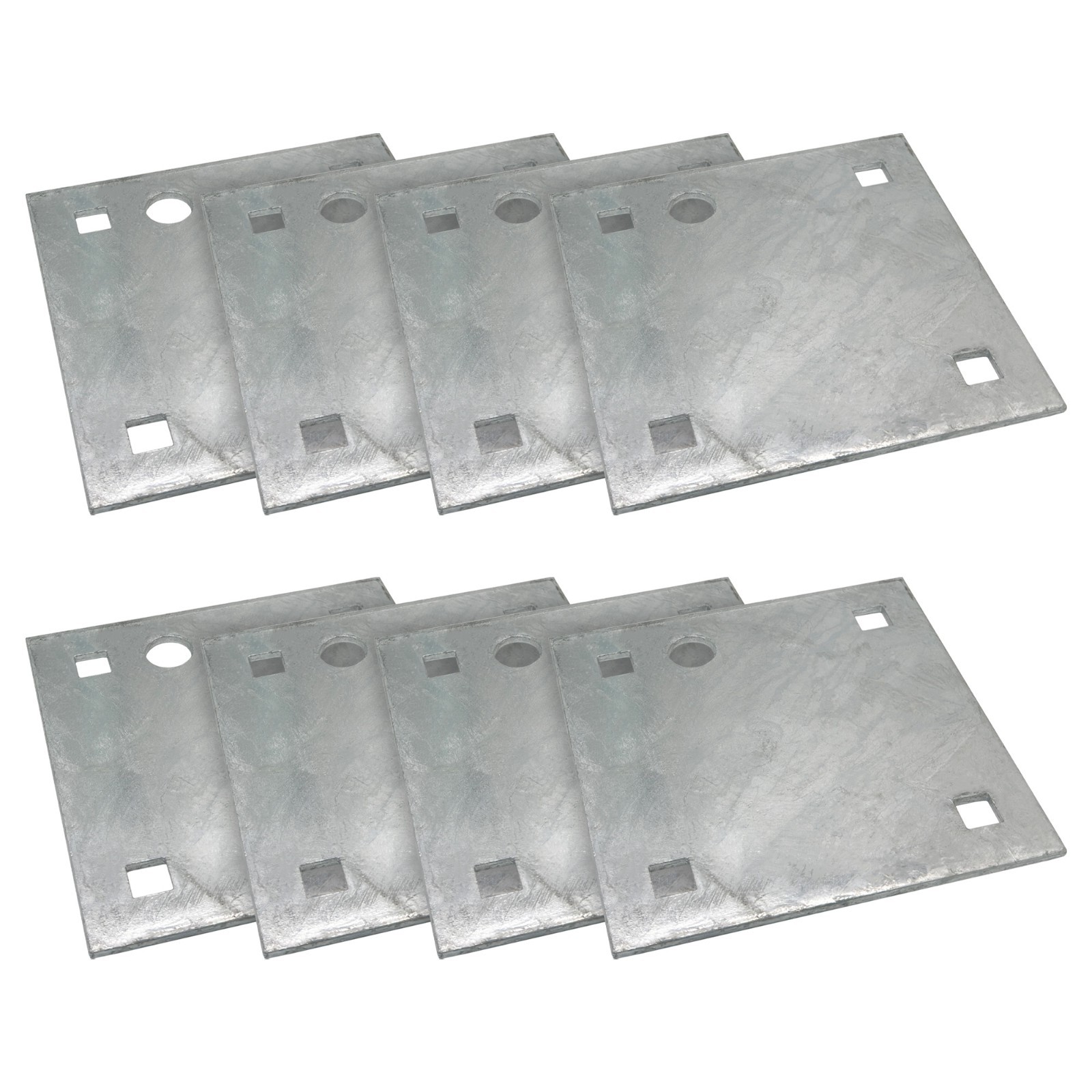 Stationary & Floating Dock Backer Plates 5"x5" Heavy-Duty Galvanized Steel (8)