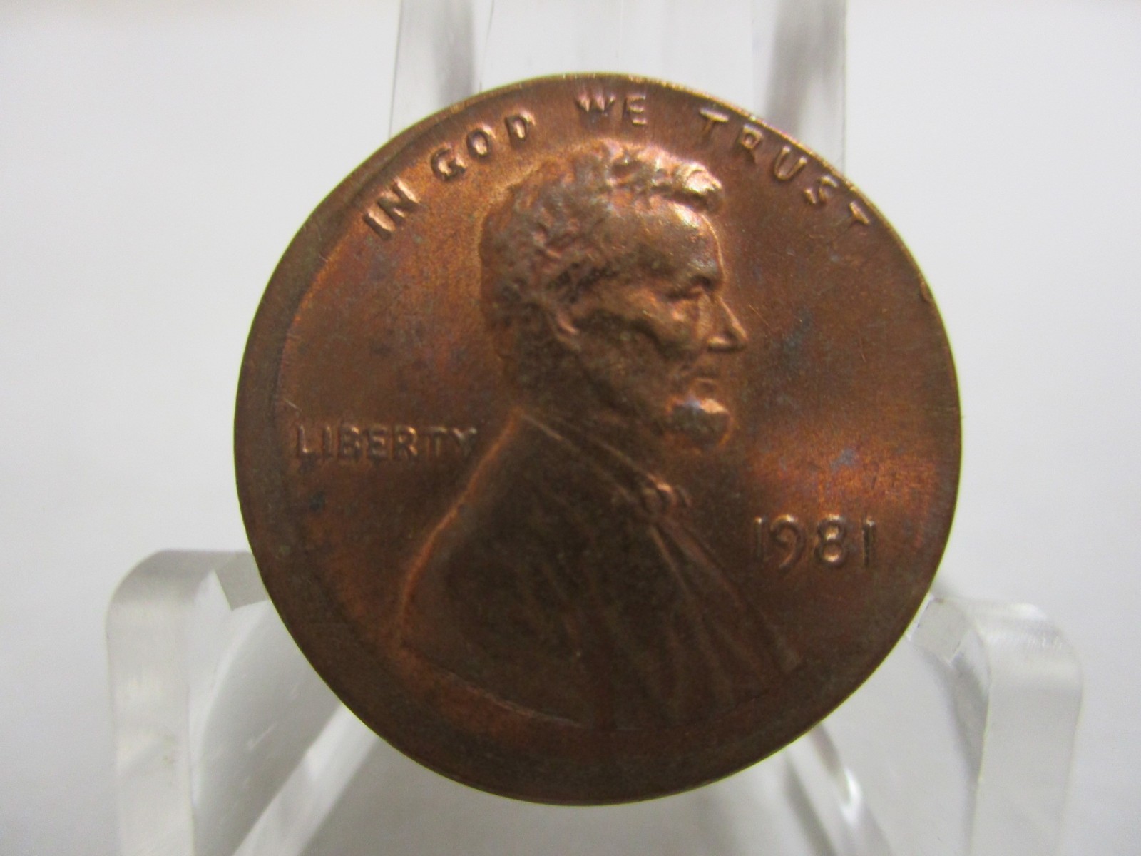 Error 1981 Lincoln Memorial Cent Broadstrike Not Centered Uncirculated Condition