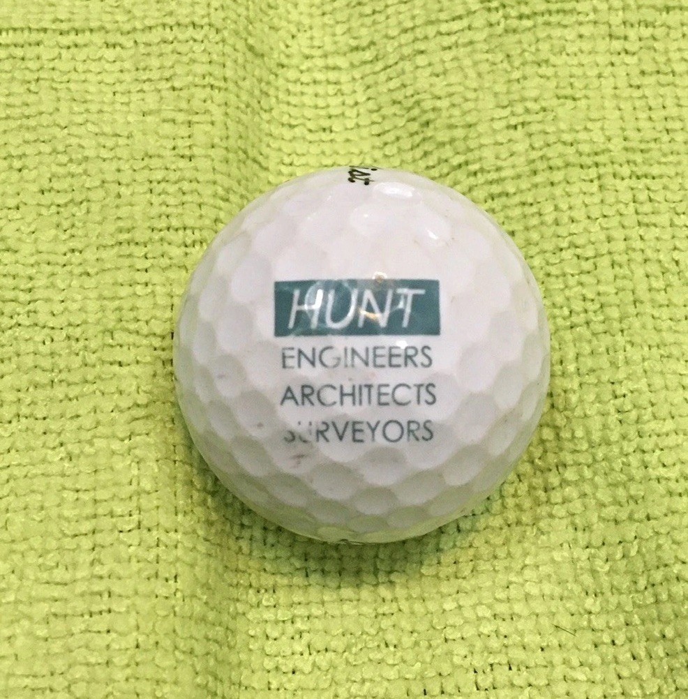 Hunt Engineers Architects Surveyors Corporate logo golf ball