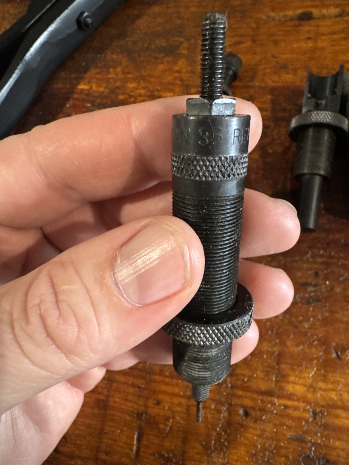 Vintage Lyman Model 310 Tool & .35 Remington Reloading Die Set.